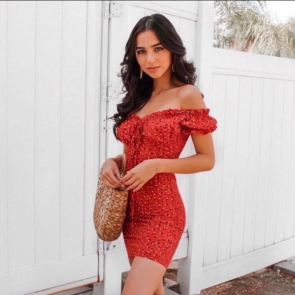 Princess Polly Gracie Red Floral Mini Dress - Picture 3 of 11